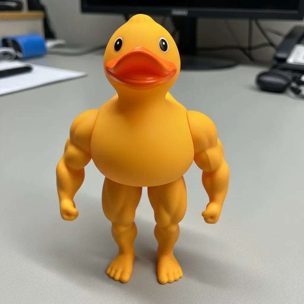 💪🦆 Strong Muscle Duck – The Gym Bro of the Duck World