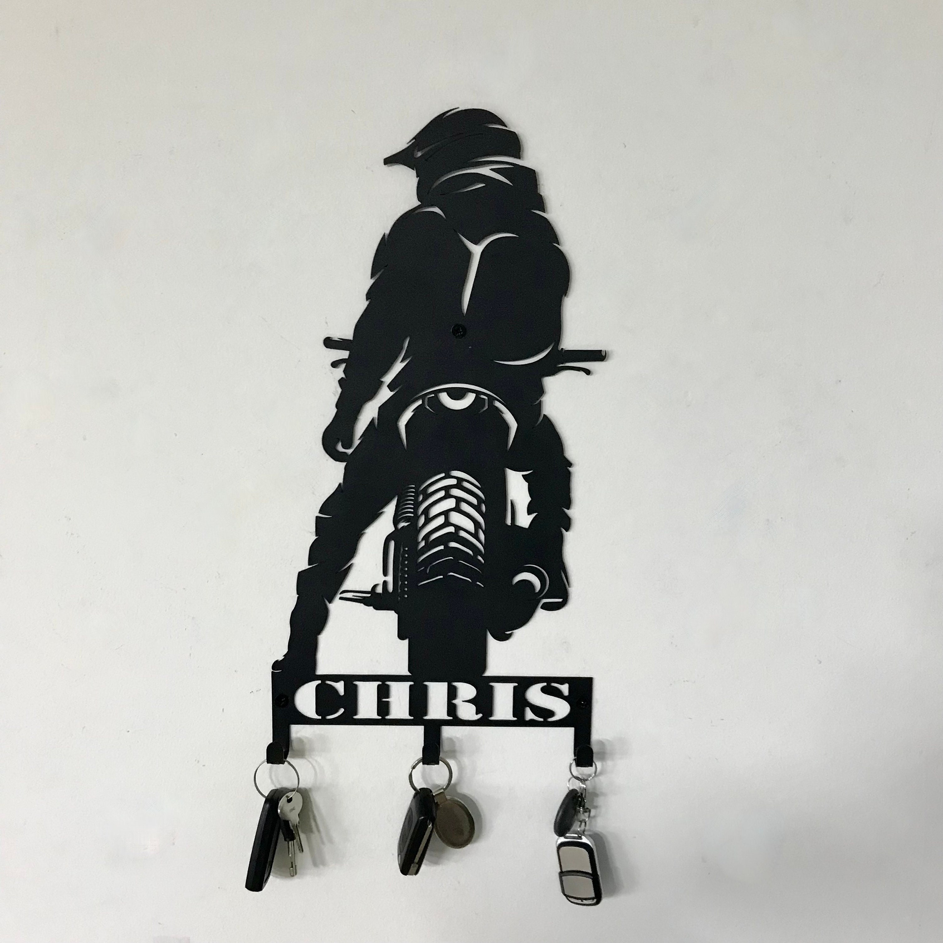 Personalized Motorcycle Key Holder