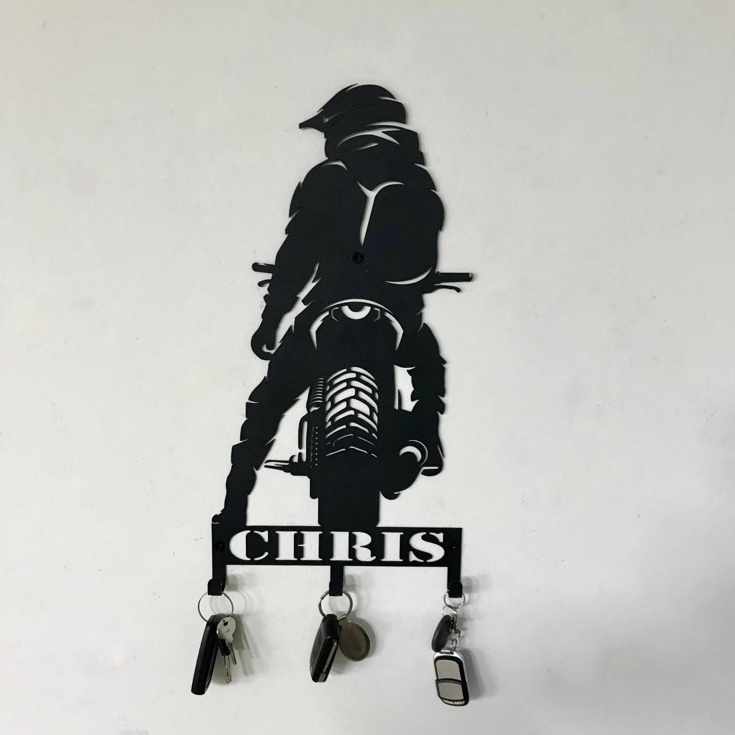 Personalized Motorcycle Key Holder
