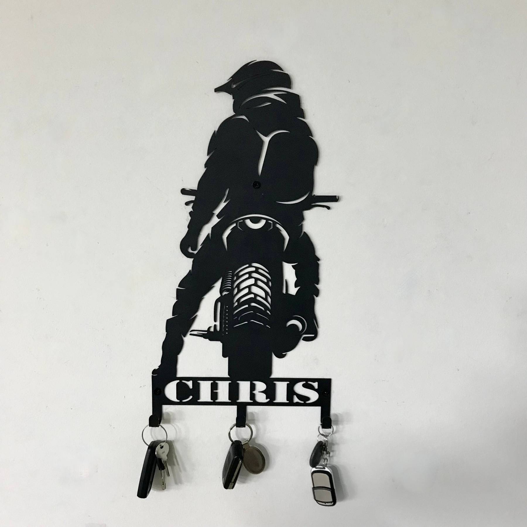 Personalized Motorcycle Key Holder