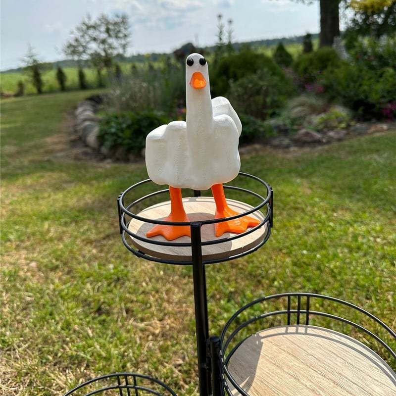 Funny Resin Middle Finger Duck