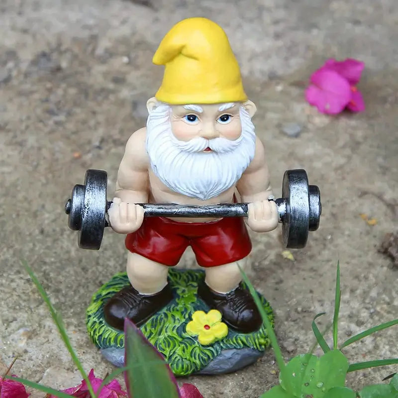 The fitness-loving garden gnome