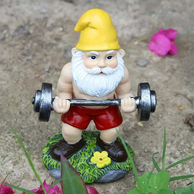 The fitness-loving garden gnome