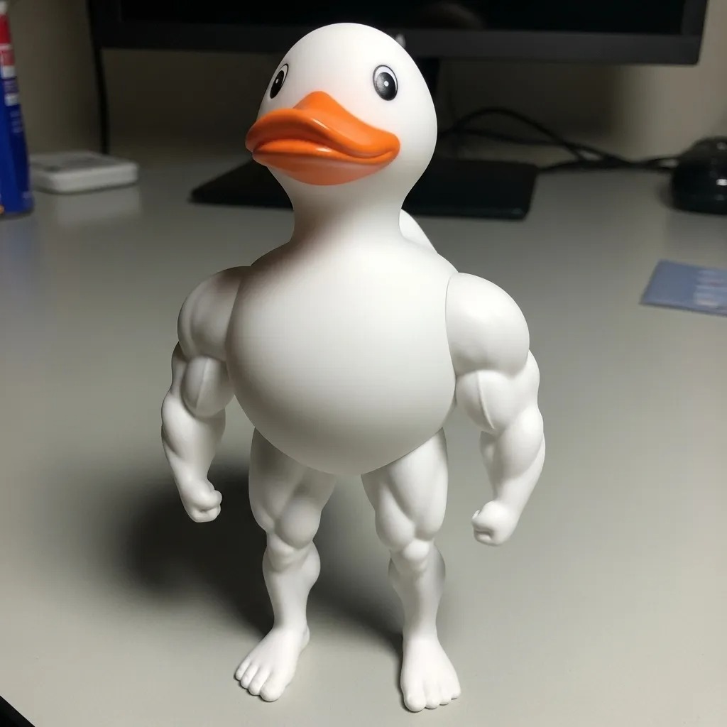 💪🦆 Strong Muscle Duck – The Gym Bro of the Duck World