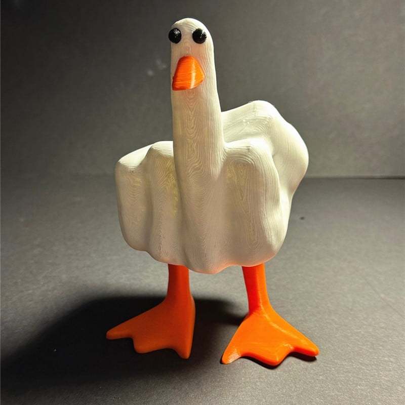 Funny Resin Middle Finger Duck