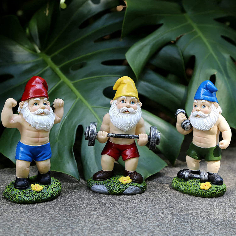 The fitness-loving garden gnome