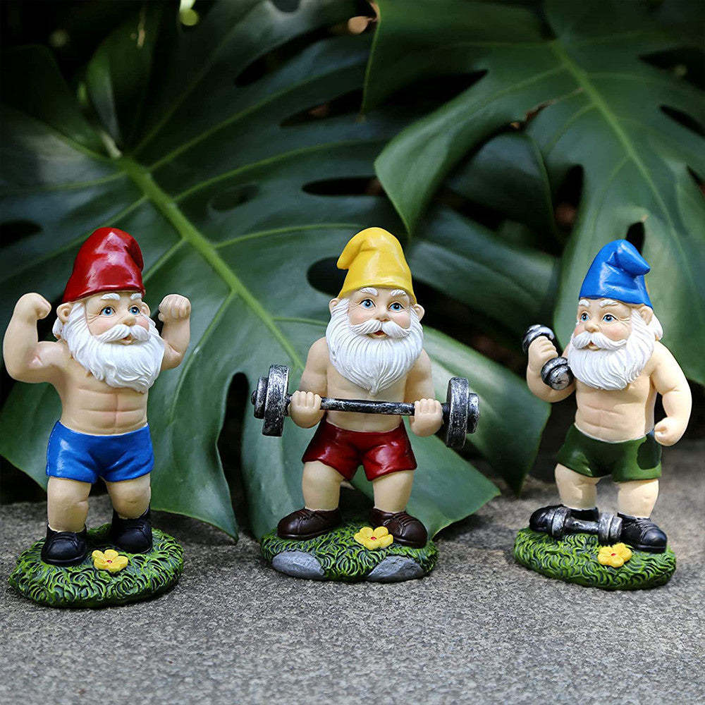 The fitness-loving garden gnome