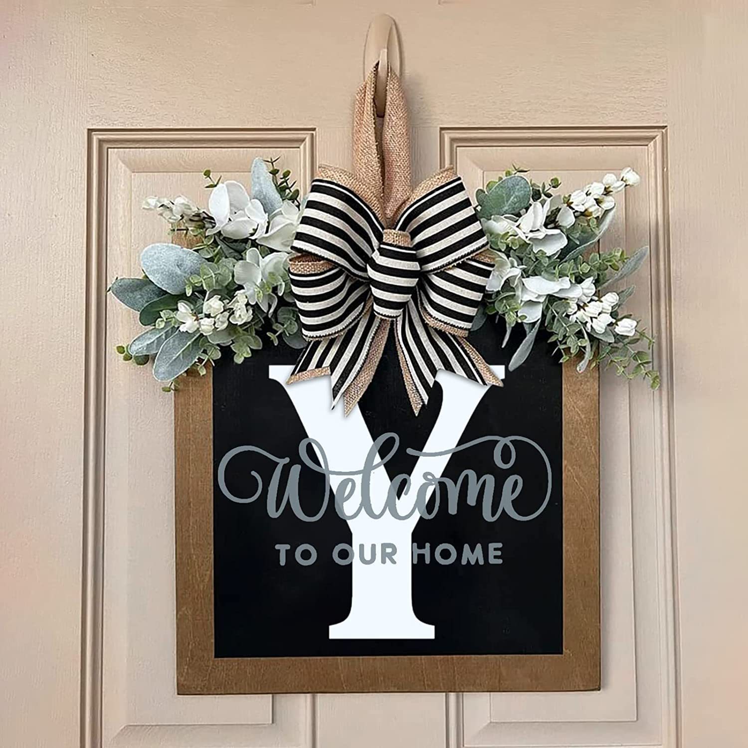 Christmas gift🎁 - 💐Last Name Year Round Front Door Wreath
