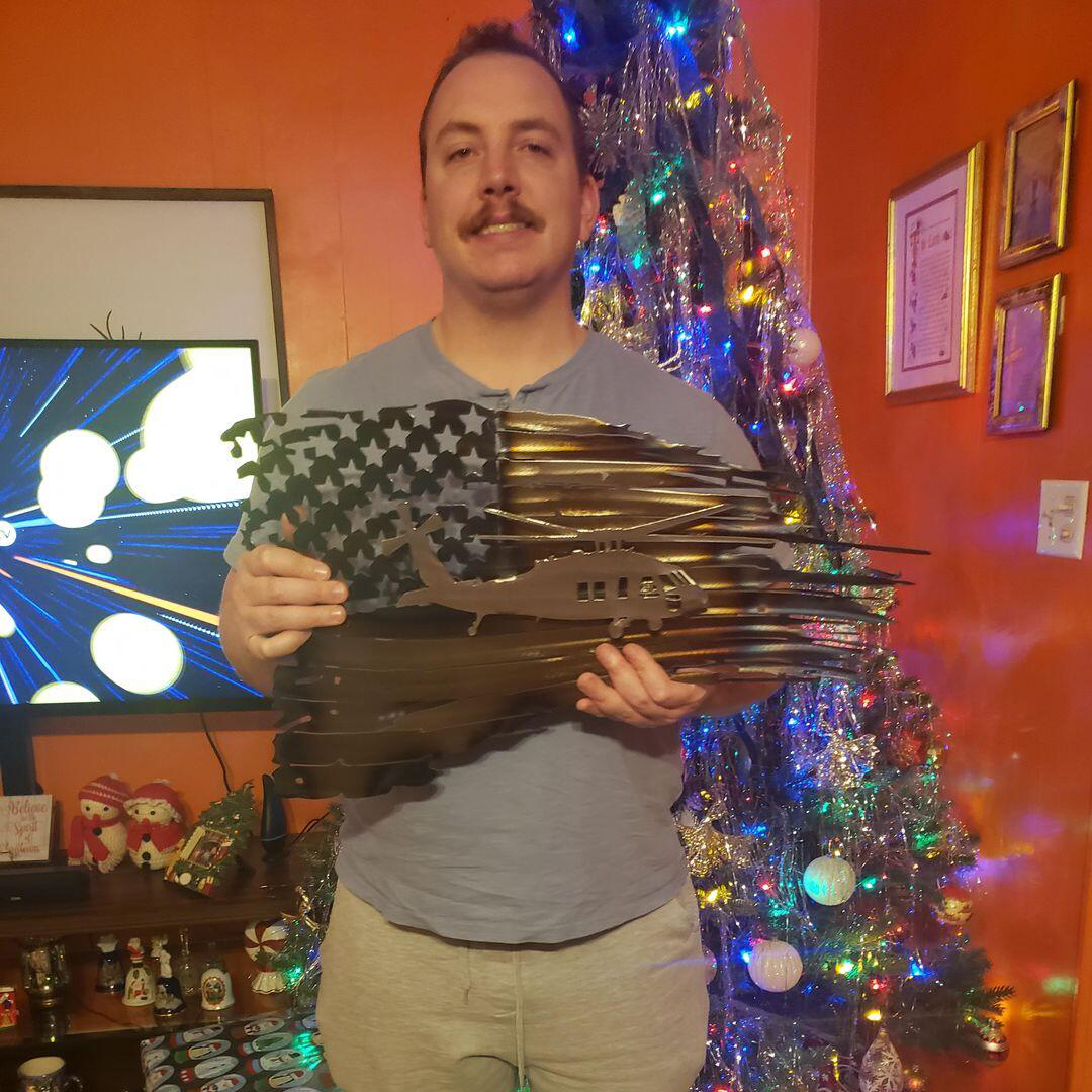 Tattered American Flag-Helicopter version