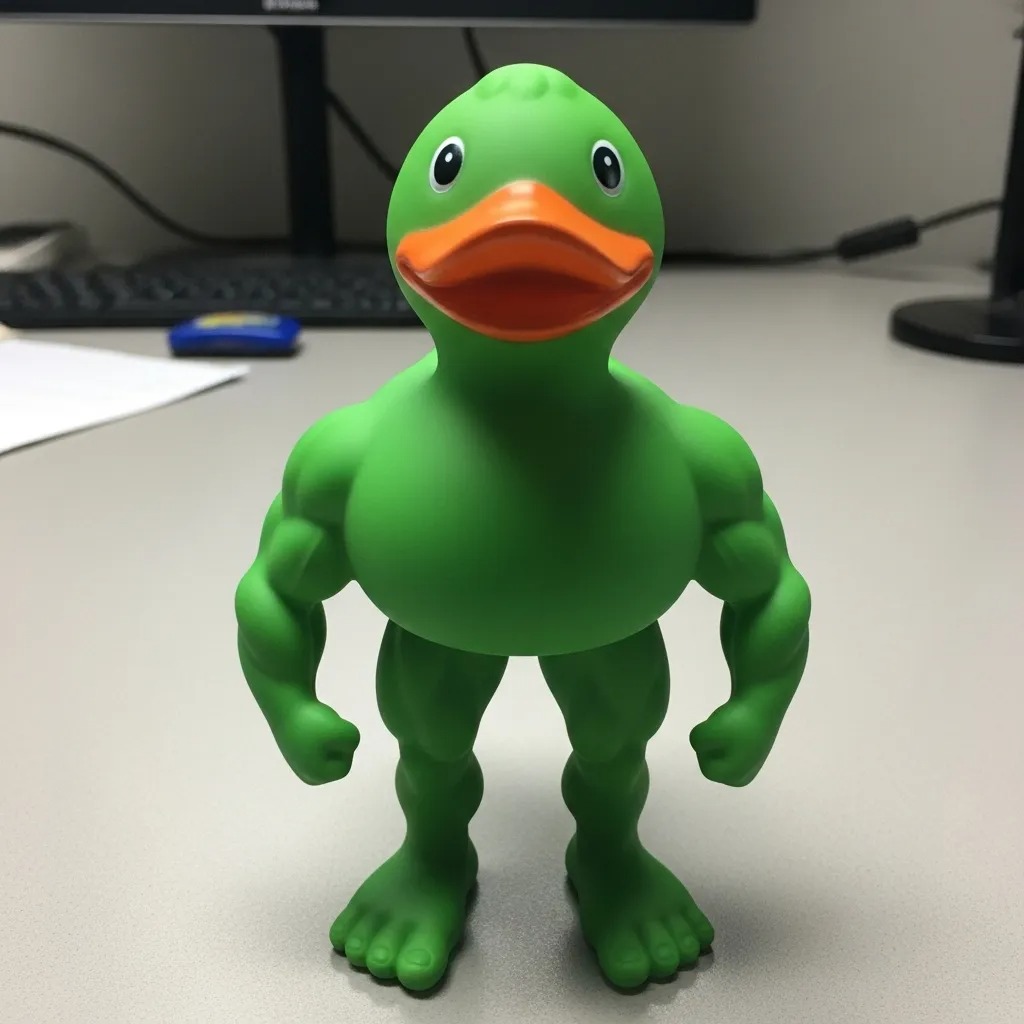 💪🦆 Strong Muscle Duck – The Gym Bro of the Duck World