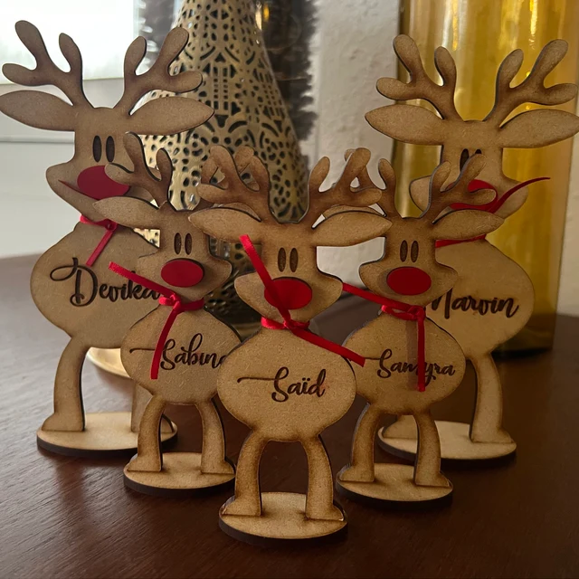 Personalised Freestanding Reindeer