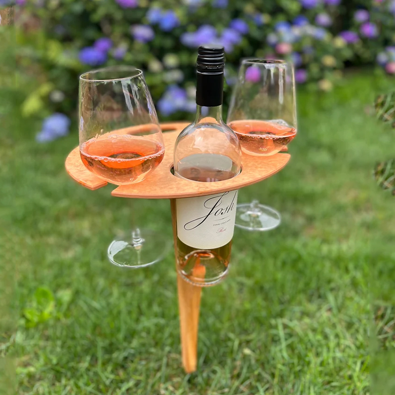 Personalized Outdoor Folding Wine Table - Gift for Outdoor Camping and Wine Lovers
