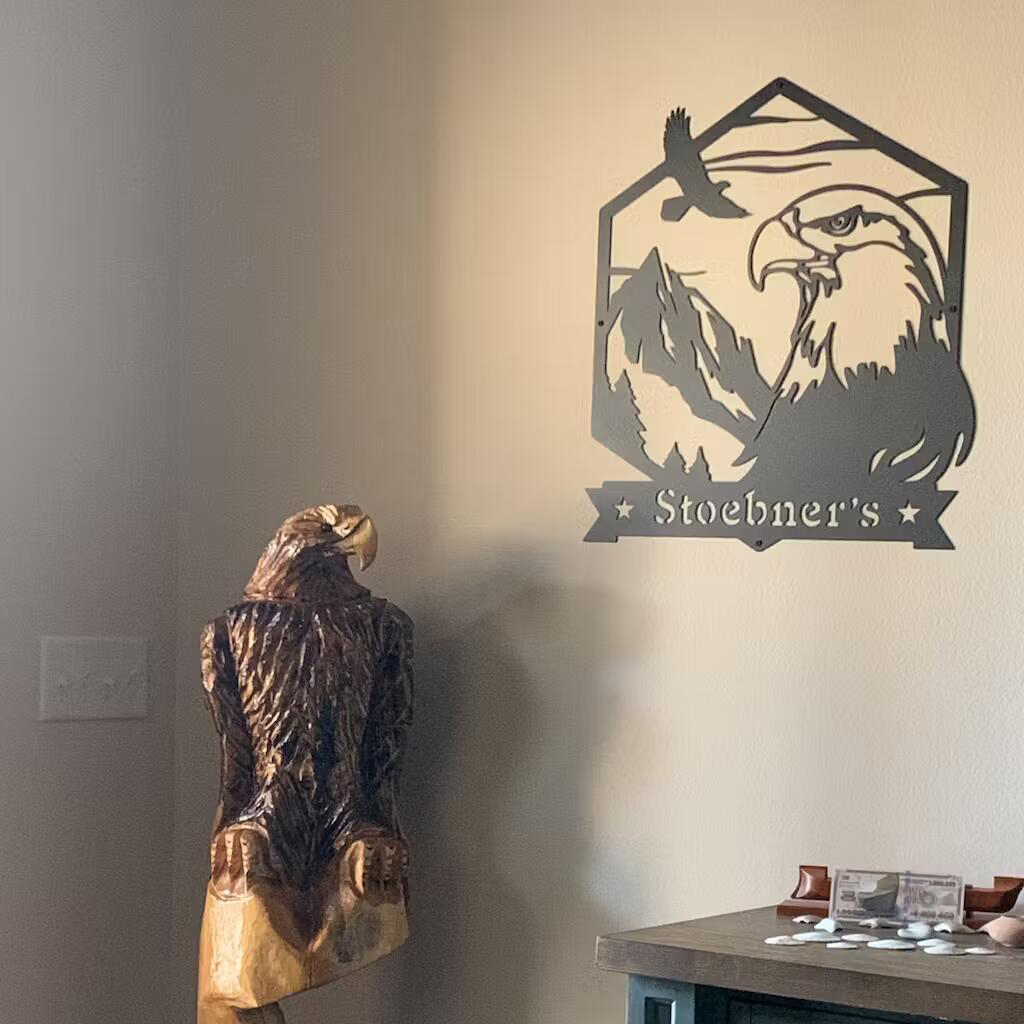 Majestic Bald Eagle Monogram