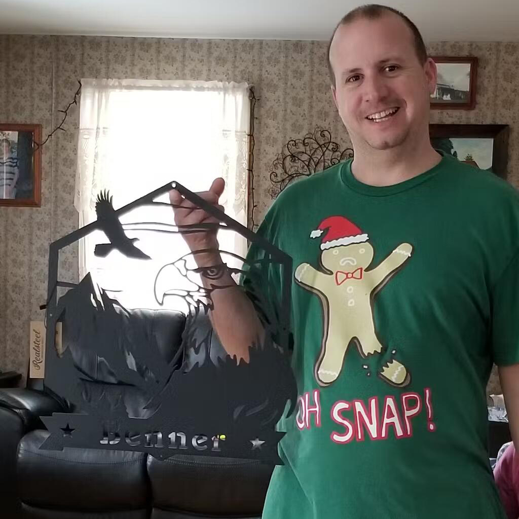 Majestic Bald Eagle Monogram