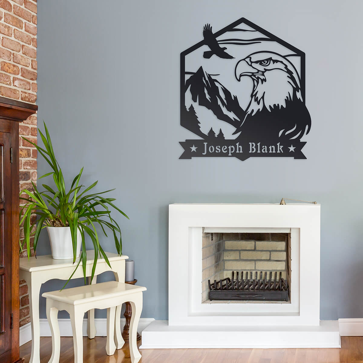 Majestic Bald Eagle Monogram