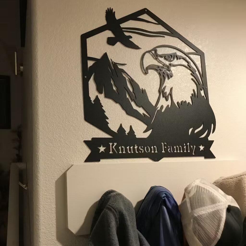 Majestic Bald Eagle Monogram