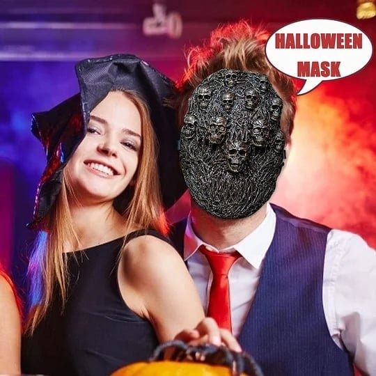 😈Halloween New Steam Skull Punk Mask