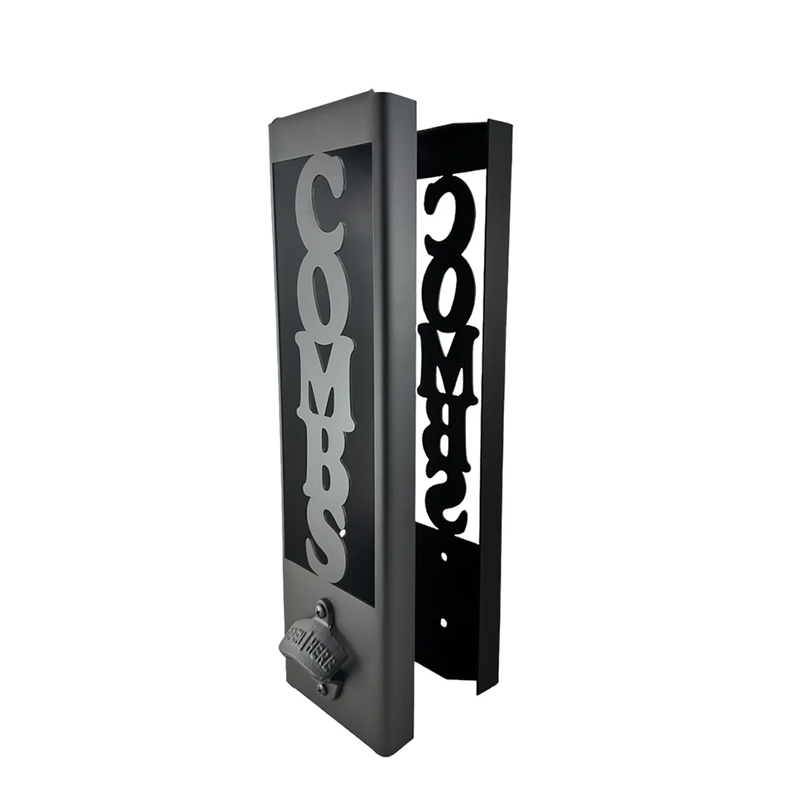 Custom can cooler holder with bottle opener