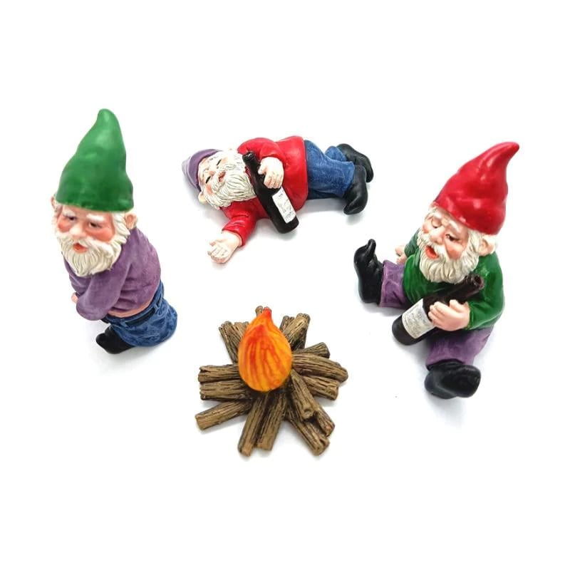 Garden Drunk Dwarfs Sculpture Decoration