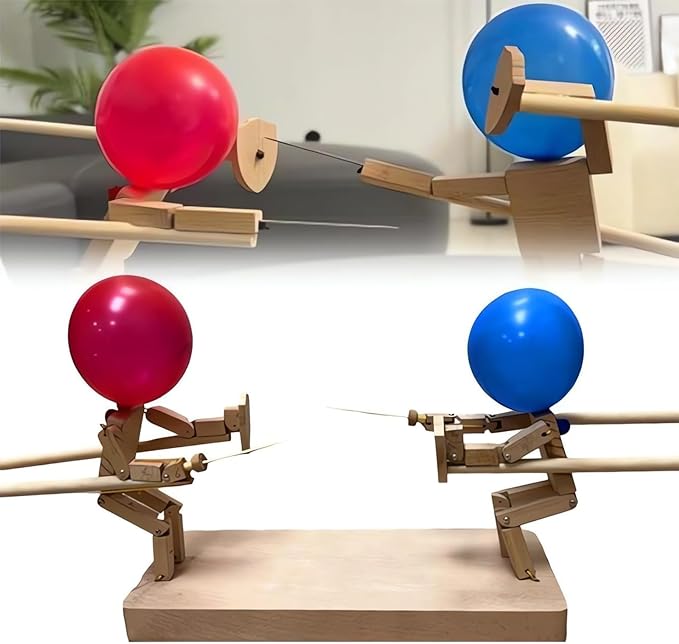 MORBBIBAR- HANDMADE WOODEN FENCING PUPPETS