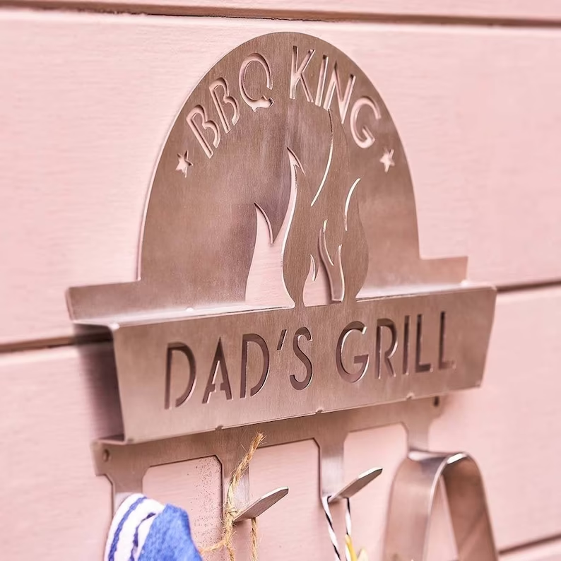Personalised BBQ Tool Holder - Metal BBQ Sign