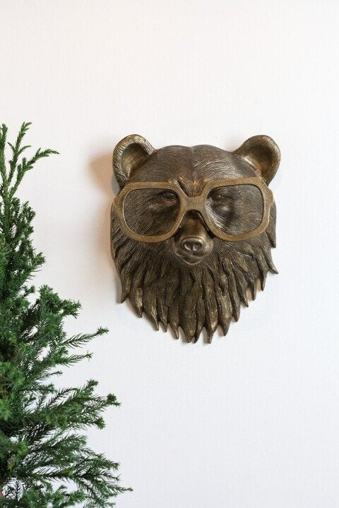 Rustic Animal Head Sculpture