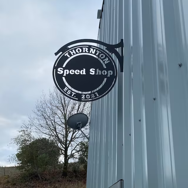 Personalized Name Steel Metal-Hanging-Garage Sign