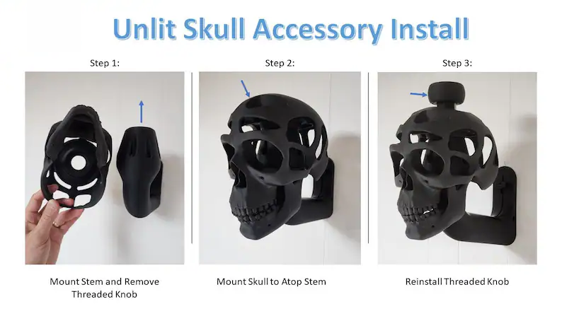 3D Skull Helmet Display Package