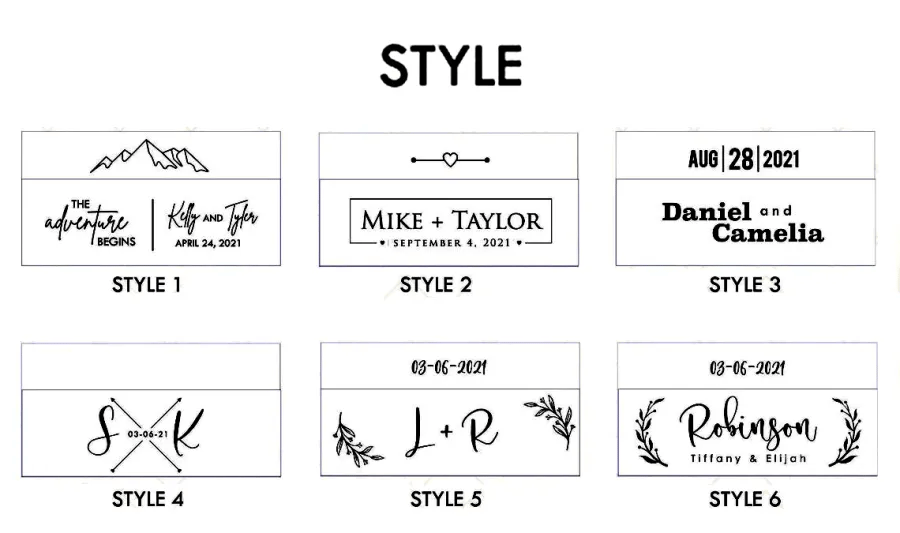 Personalized Wedding Double Slot Wooden Ring Box