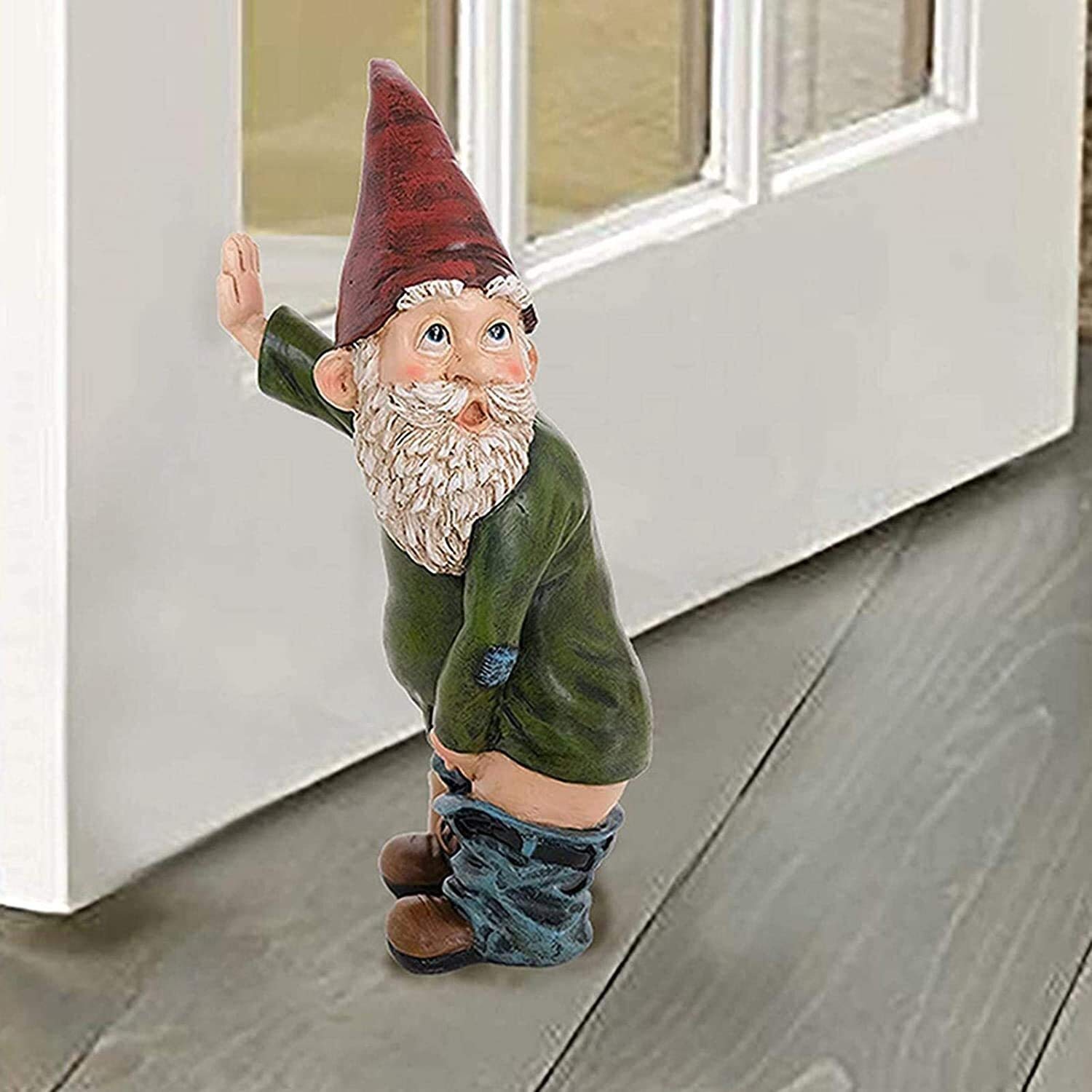 Funny peeing gnome Gnome Garden Statue
