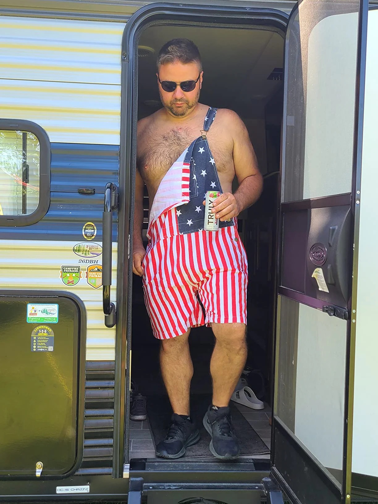 Men’s & Women’s American Flag Overalls