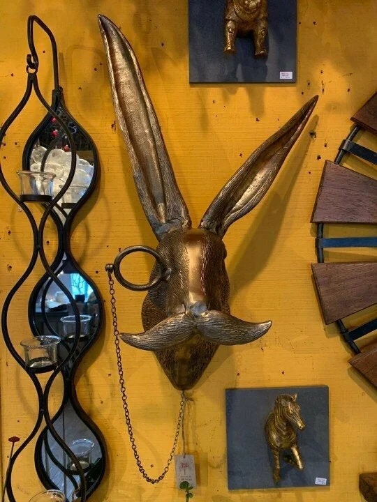 Rustic Animal Head Sculpture