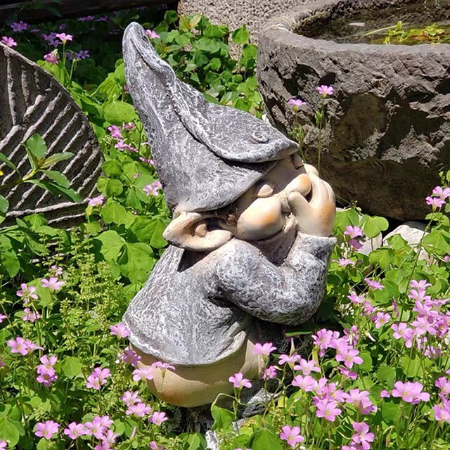 Butt Naked Gnome Garden Statue