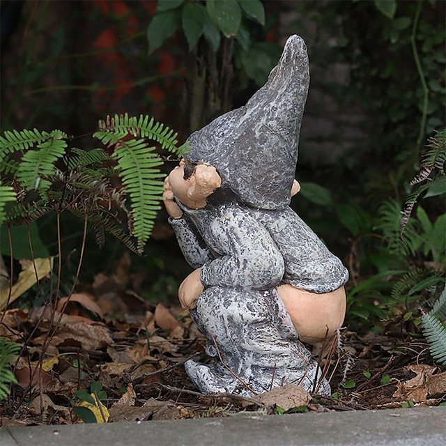 Butt Naked Gnome Garden Statue