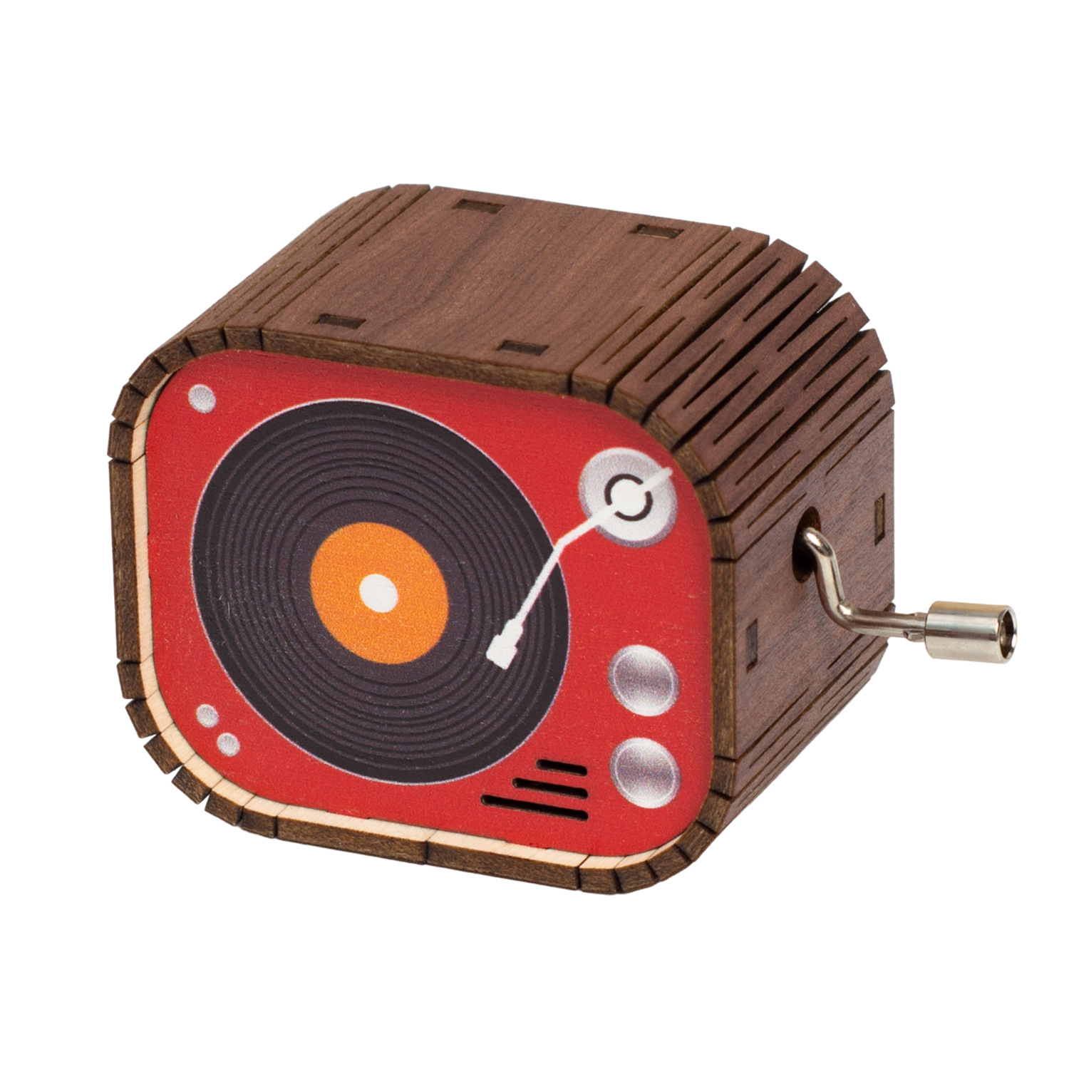 Retro hand-cranked music box