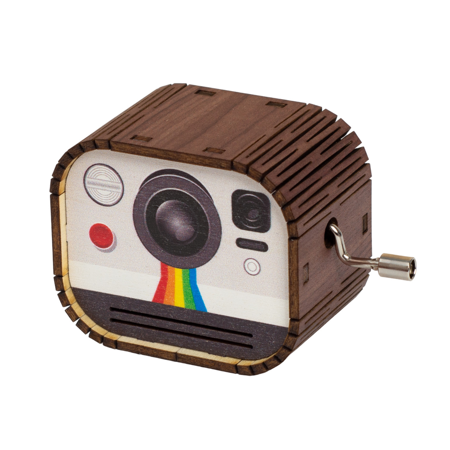 Retro hand-cranked music box