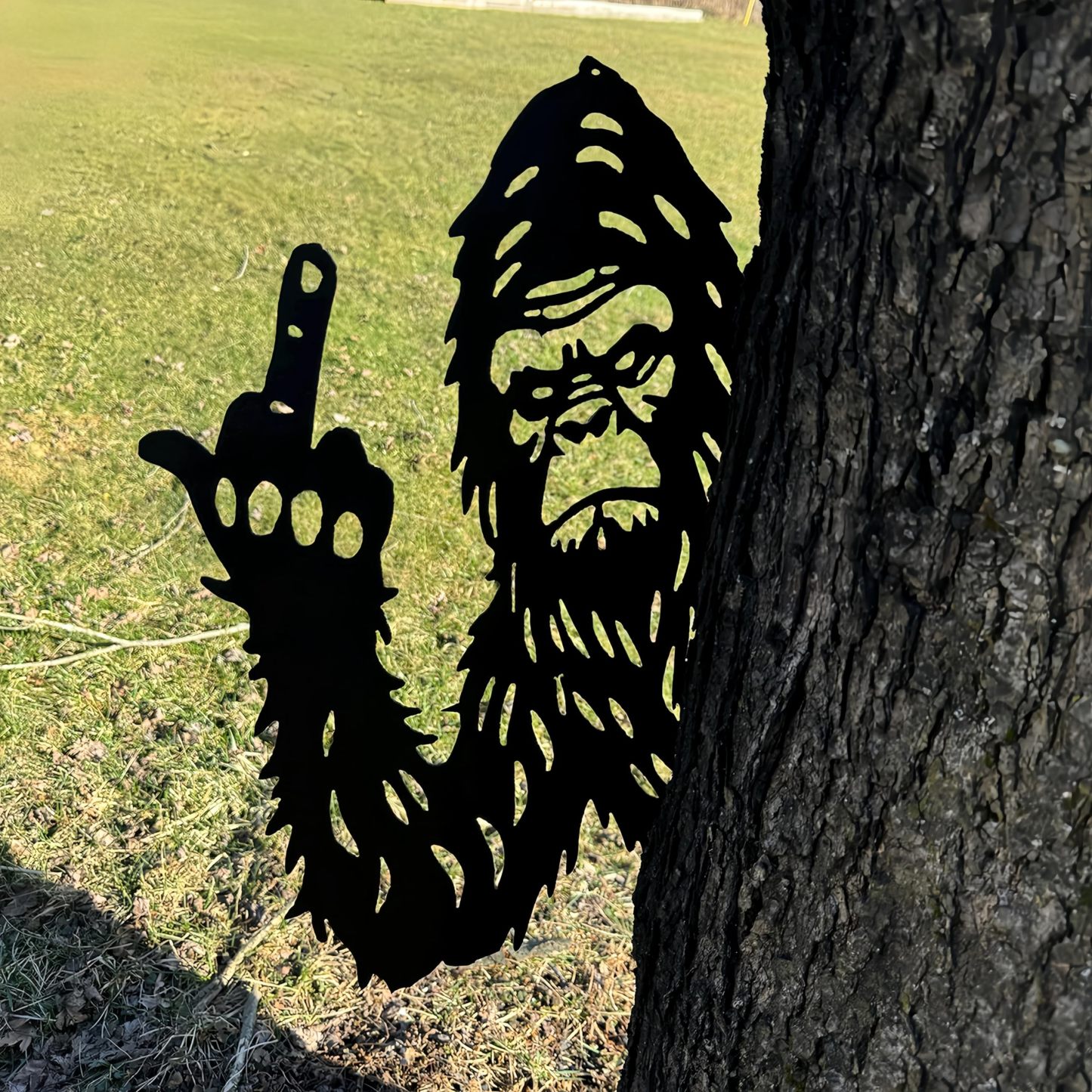 Peeping middle finger animal metal sign🏡Yard Art Decor