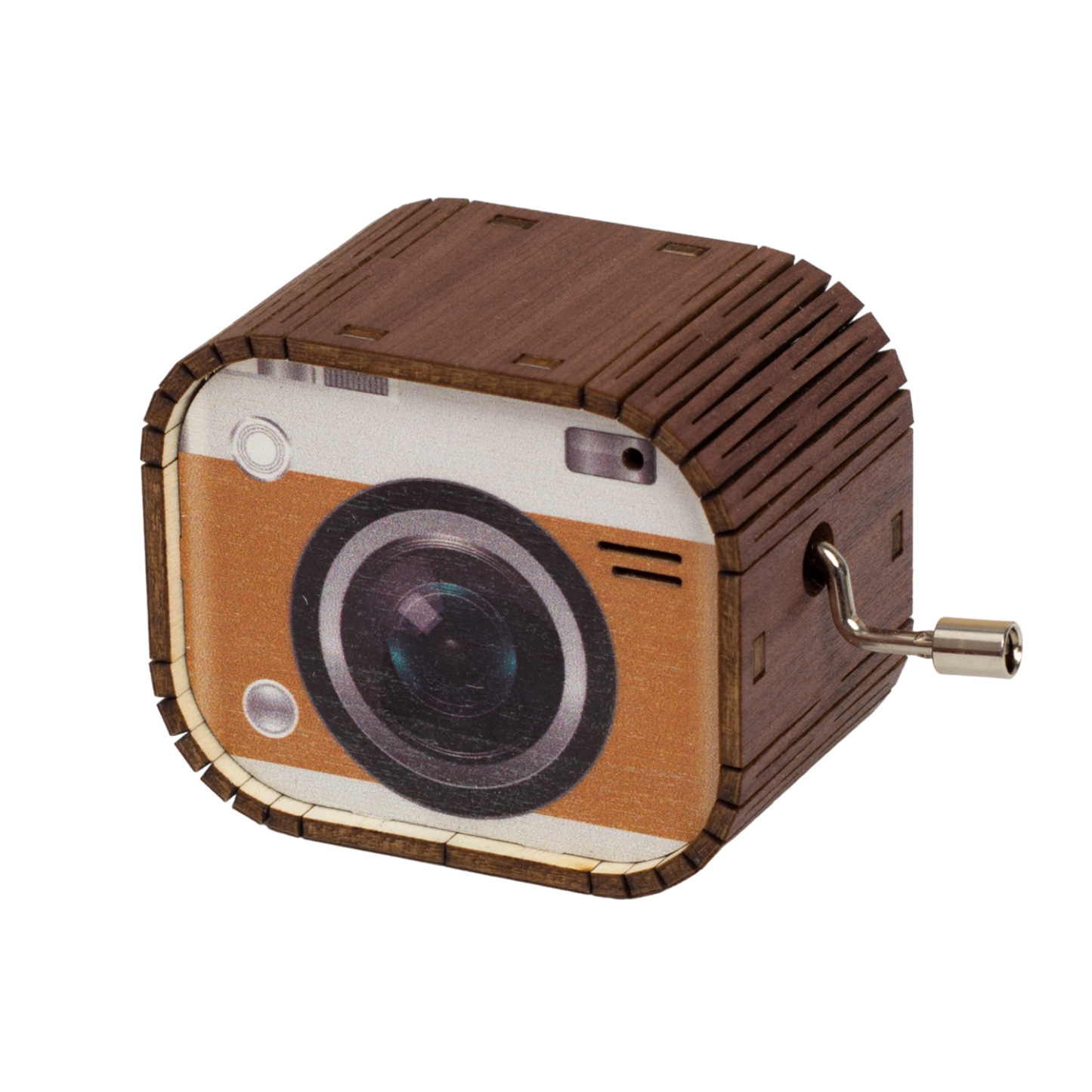 Retro hand-cranked music box