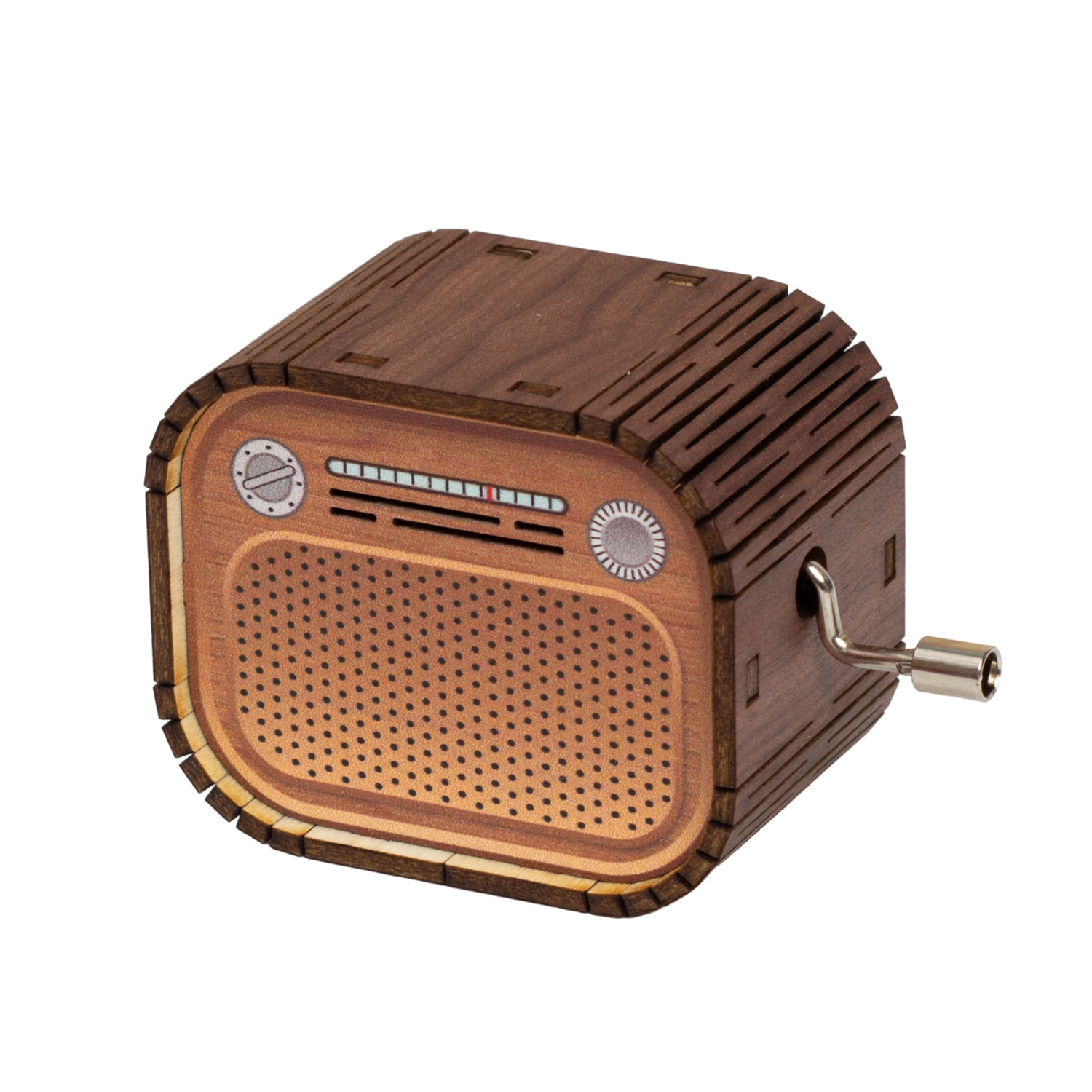 Retro hand-cranked music box