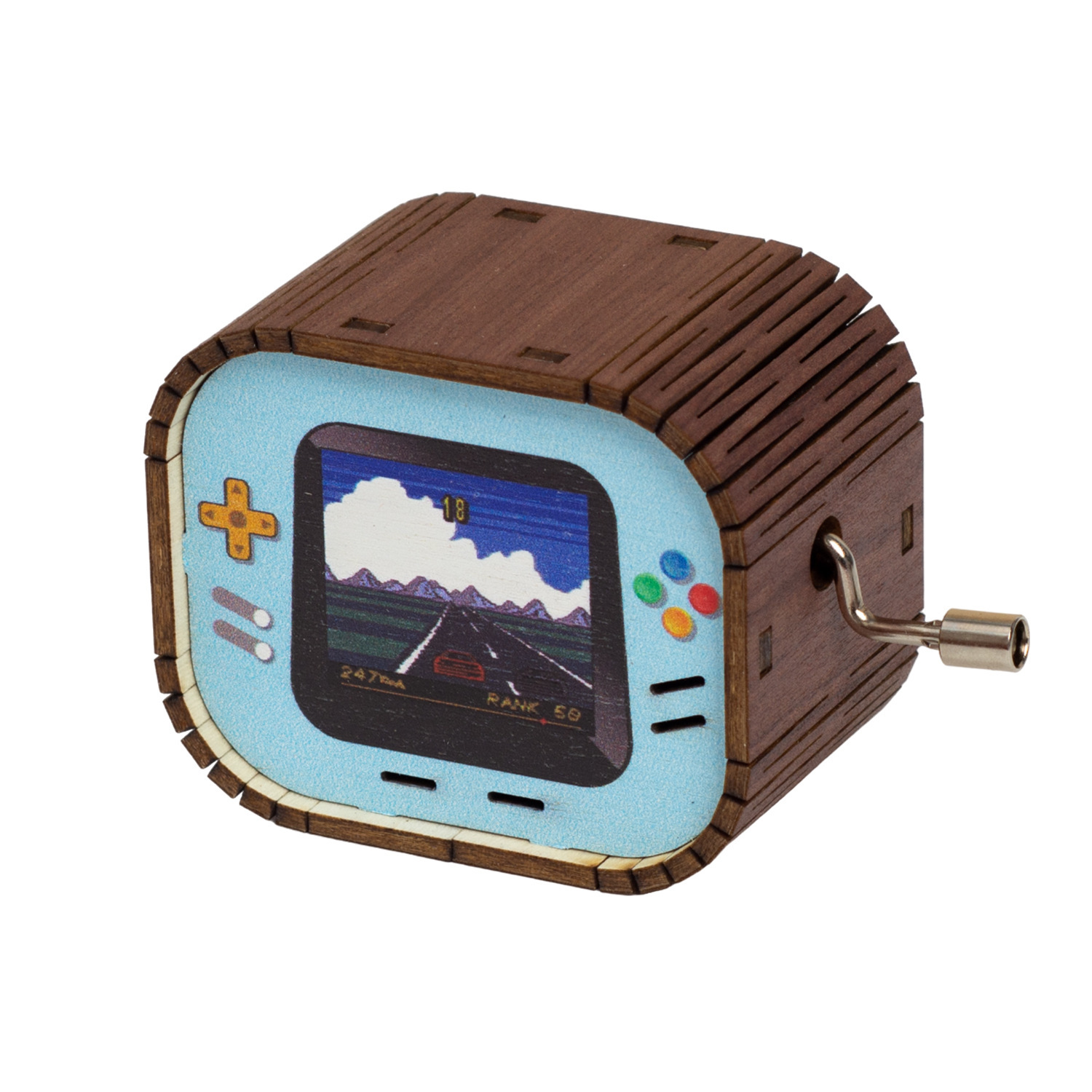 Retro hand-cranked music box