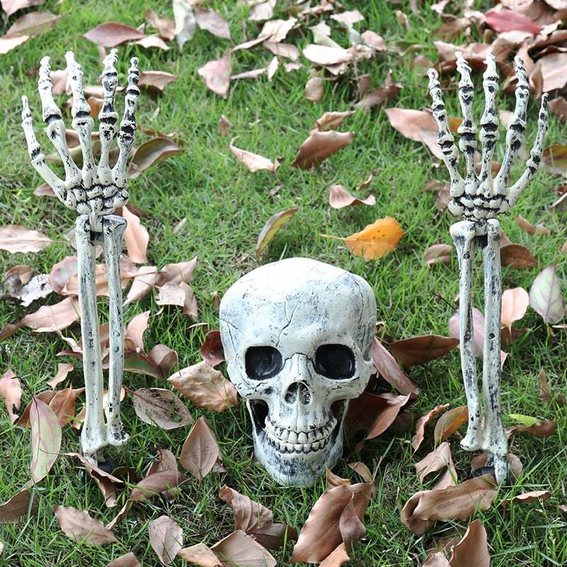 Skeleton Decoration in Garden Cemetery