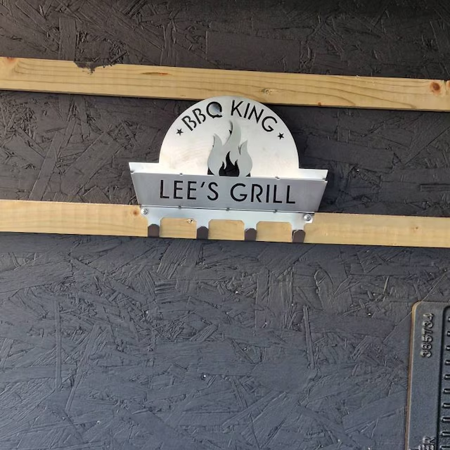 Personalised BBQ Tool Holder - Metal BBQ Sign