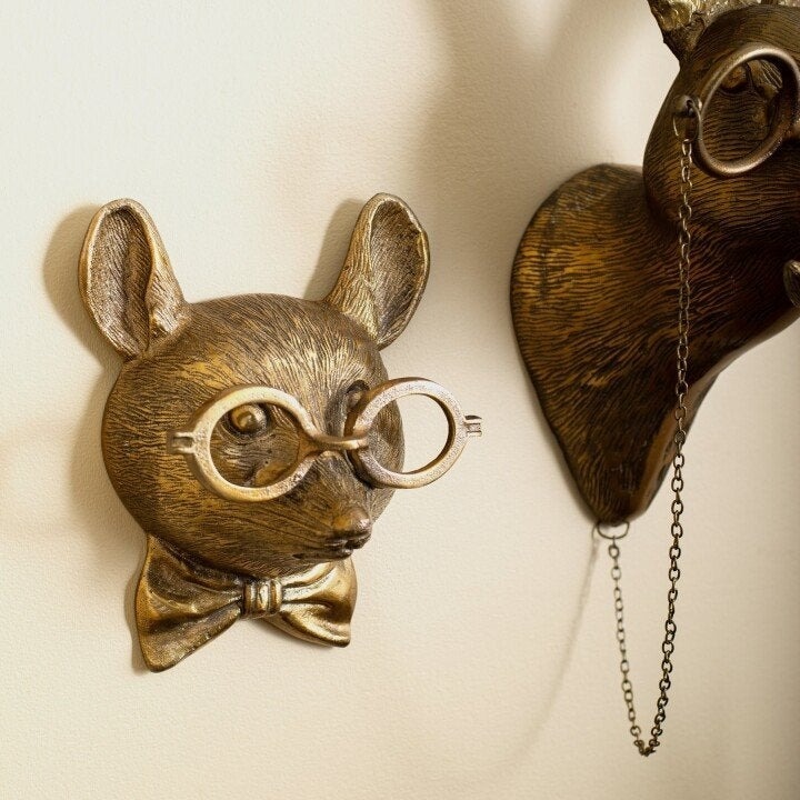 Rustic Animal Head Sculpture