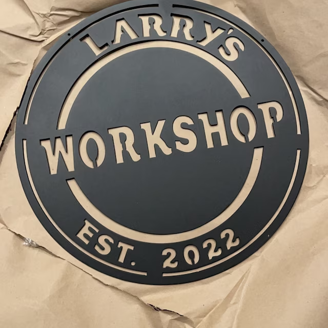 Personalized Name Steel Metal-Hanging-Garage Sign