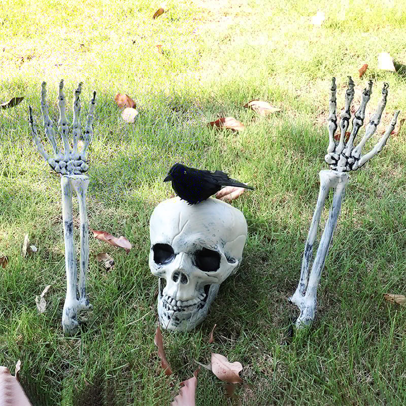Skeleton Decoration in Garden Cemetery