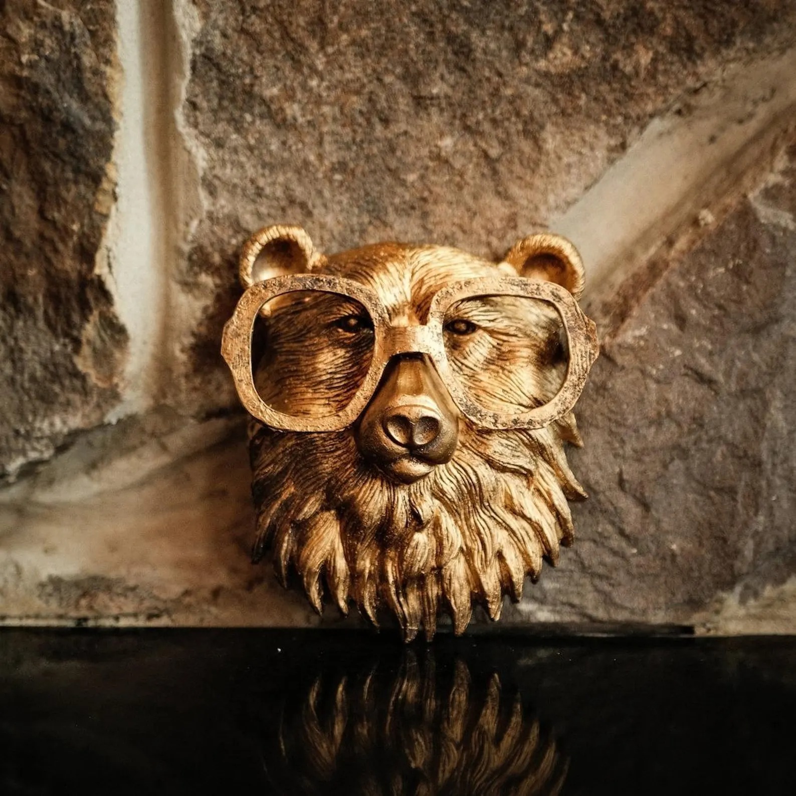 Rustic Animal Head Sculpture