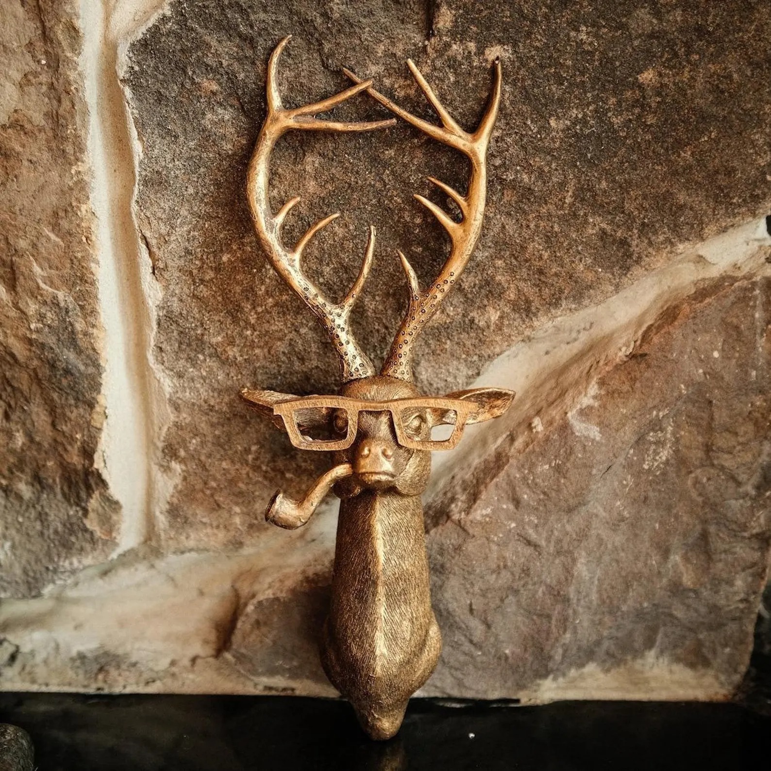 Rustic Animal Head Sculpture