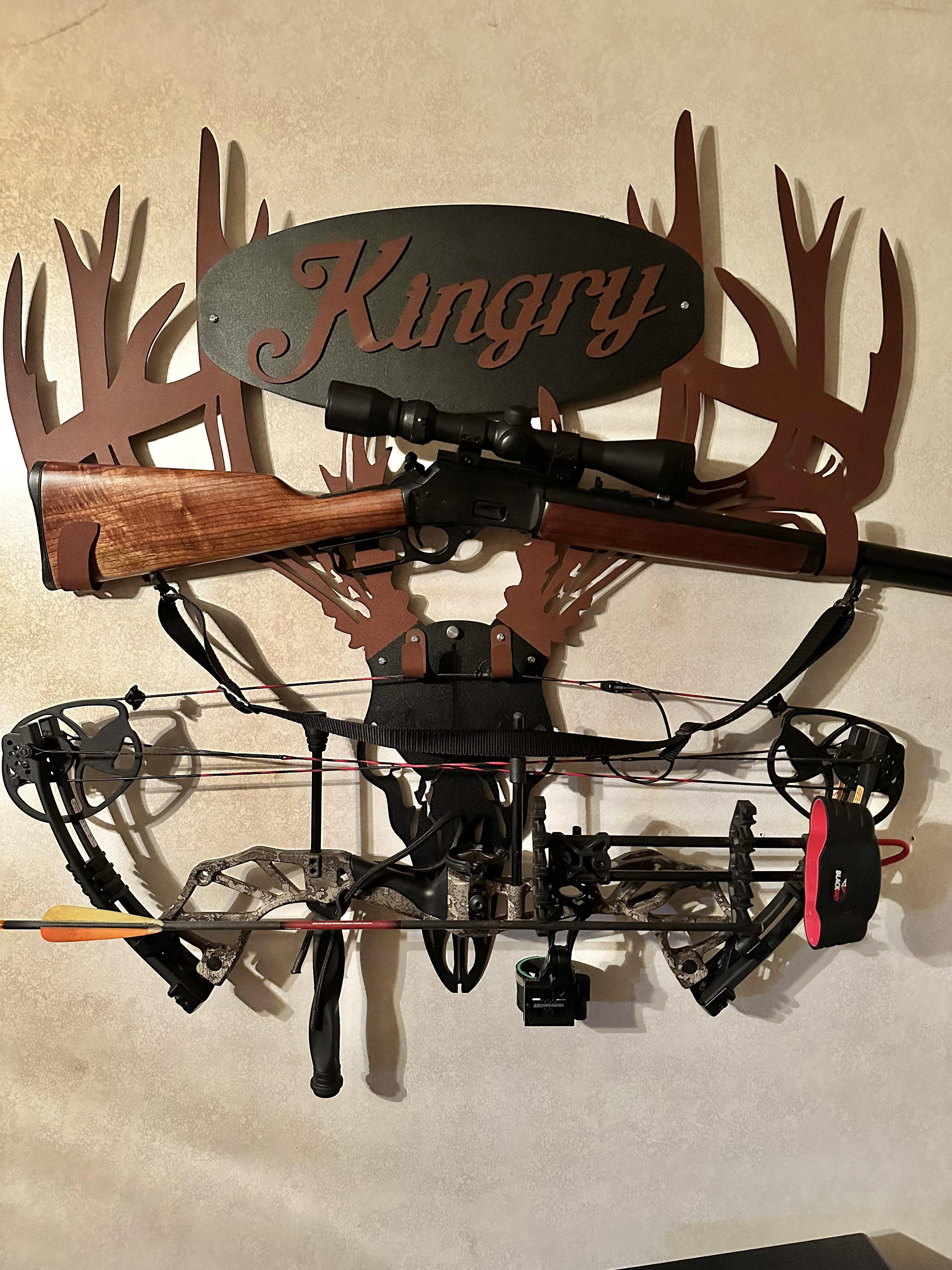 Personalized Metal Deer Skull Rack