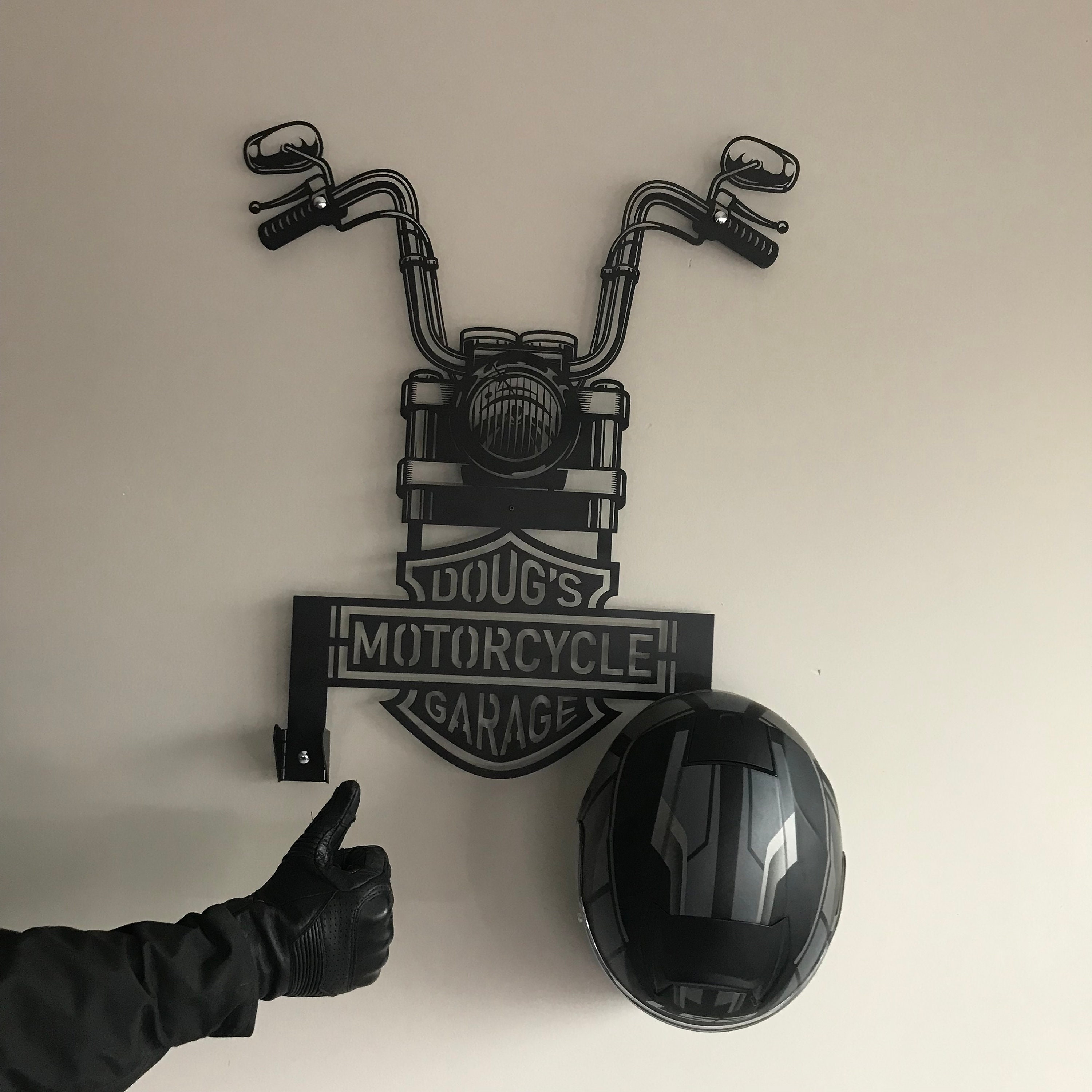 Custom Motorcycle Helmet Holder, Great Gift for Bikers