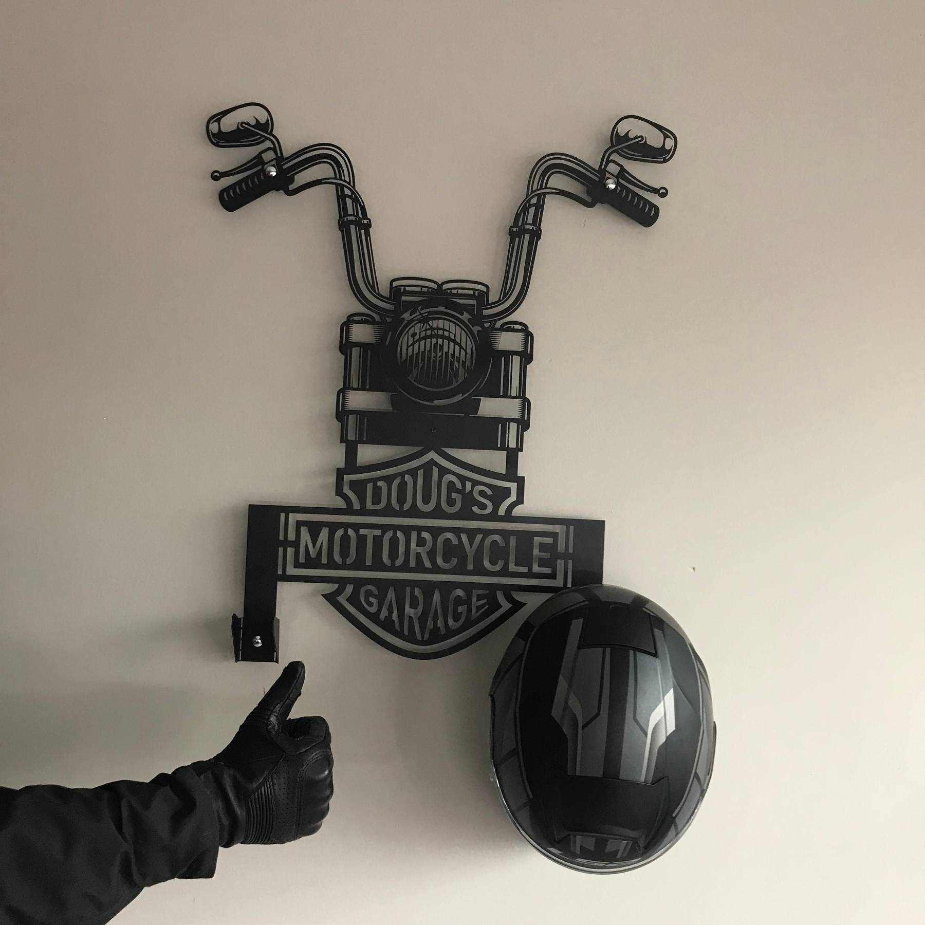 Custom Motorcycle Helmet Holder, Great Gift for Bikers